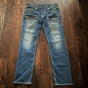 Mens True Religion Ricky Relaxed Straight Jeans